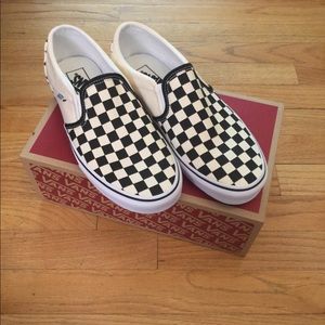 Checkerboard Vans Slip Ons Women’s Size 10